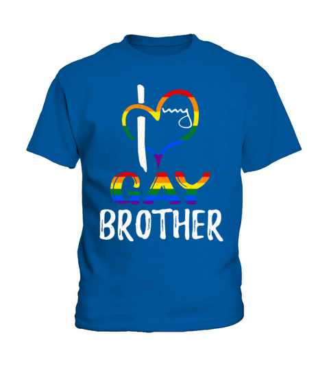 Love Gay Brother Pride LGBT Rainbow Pride Month Kids T-Shirt