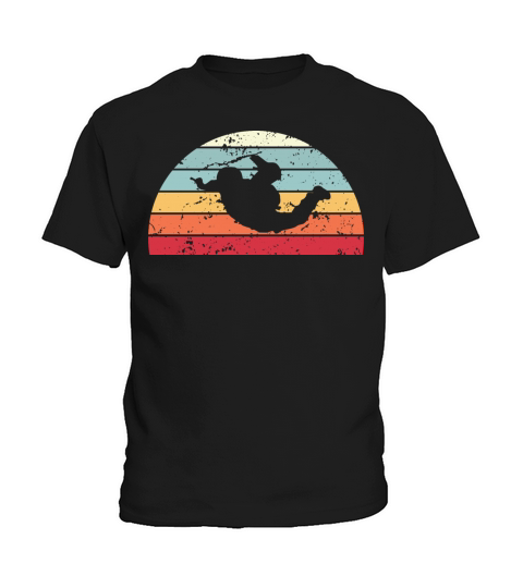 Retro Skydiving Sunset Vintage sports Sunrise Kids T-Shirt