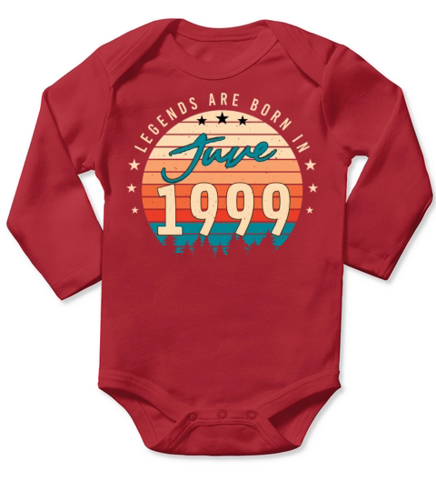 Birth Month June 1999 Long Sleeve Baby One-Piece