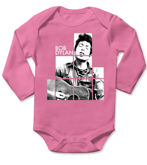 Bob Dylan Blocks Tee Officially Licensed Long Sleeve Baby One-Piece