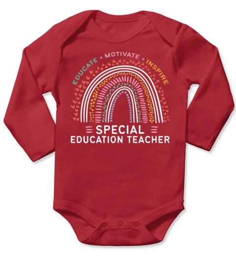 Educate Motivate Inspire Special Education Long Sleeve Baby One-Piece