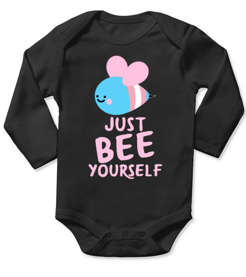 Just Bee Yourself LGBT Gay Pride Month design Long Sleeve Baby One-Piece