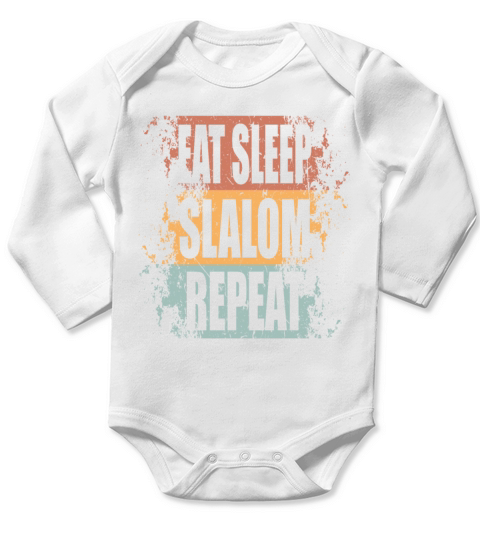 Slalom Saying funny Long Sleeve Baby One-Piece
