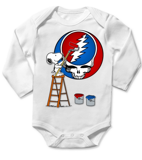 Snoopy and Steal Your Face Long Sleeve Baby One-Piece
