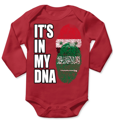 Syrian And Saudi Arabian Vintage Heritage DNA Flag Long Sleeve Baby One-Piece