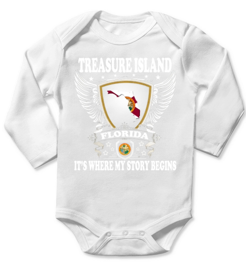 Treasure Island FL Long Sleeve Baby One-Piece