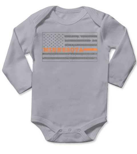Vintage American Flag Minnesota Long Sleeve Baby One-Piece