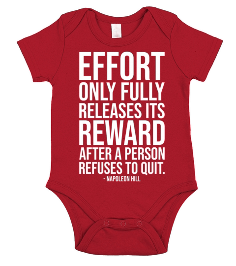 effort realises reward refuse to quit WHITE Short Sleeve Baby One-Piece