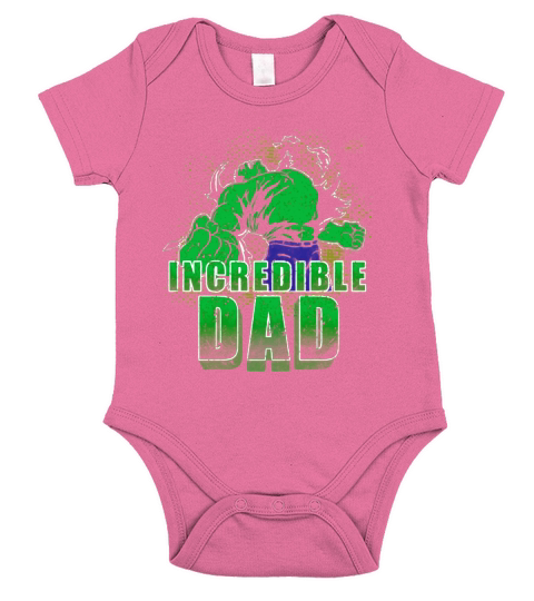 Fathers Day Incredible Dad Hero shirt Short Sleeve Baby One-Piece