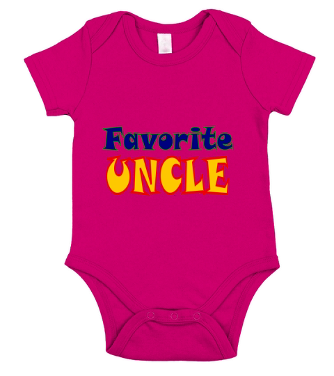 Favorite Uncle T-Shirt Short Sleeve Baby One-Piece