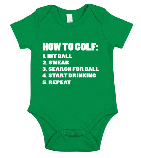 golf Short Sleeve Baby One-Piece