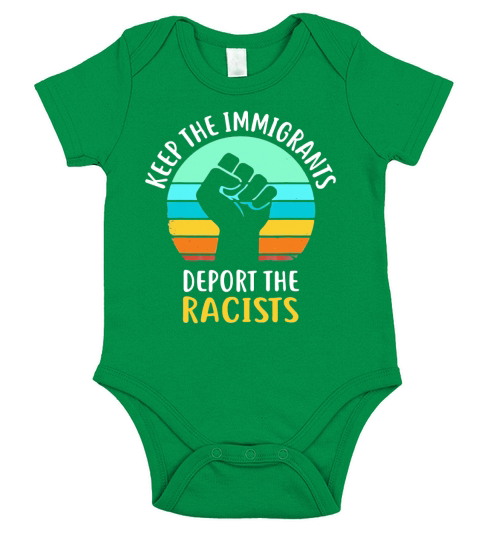 Keep The Immigrants Deport The Racists vintage Short Sleeve Baby One-Piece