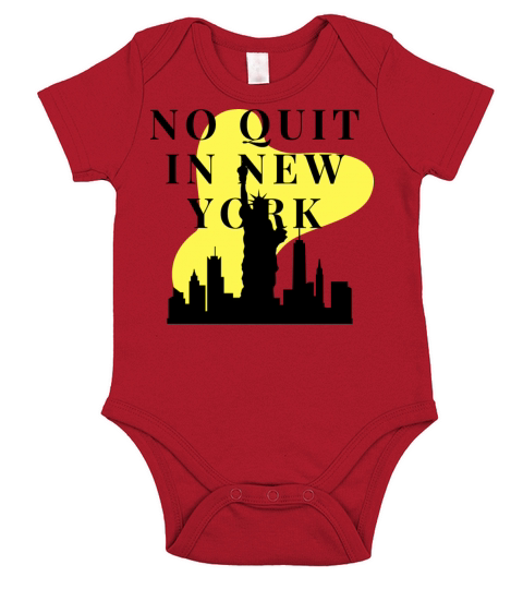 no quit in new york Abstract Vintage Illustration Short Sleeve Baby One-Piece