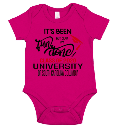 Senior 2020 Graduation Fun Done University Of South Carolina Columbia 2020 Short Sleeve Baby One-Piece