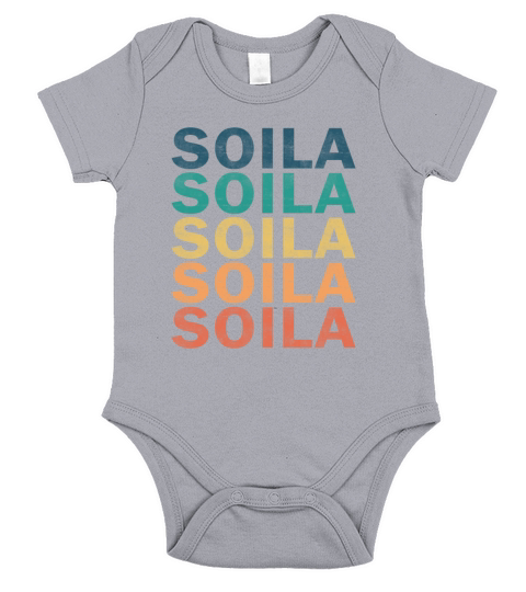 Soila Name T Shirt - Soila Vintage Retro Name Gift Short Sleeve Baby One-Piece