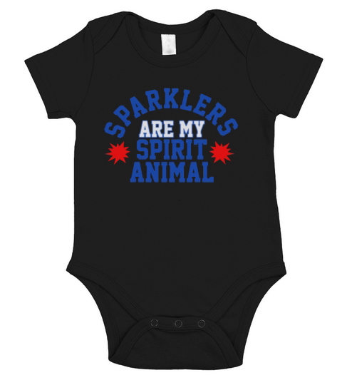 Sparklers Are My Spirit Animal Short Sleeve Baby One-Piece