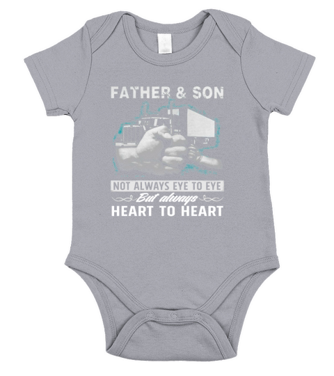 Trucker Dad And Son Frontside Short Sleeve Baby One-Piece