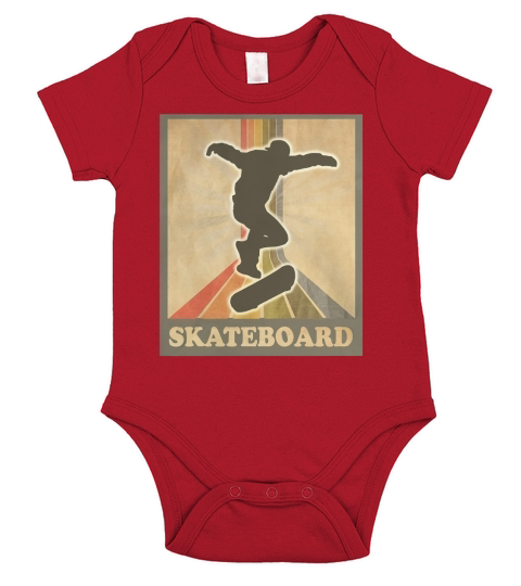 Vintage and Retro Skateboarding Shirt Skateboard Tee Short Sleeve Baby One-Piece