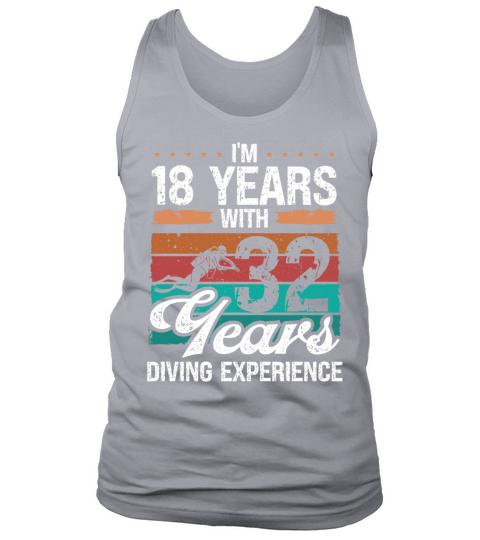 50 Year Old Scuba Diver 32 Years 50th Birthday Tank Top Unisex