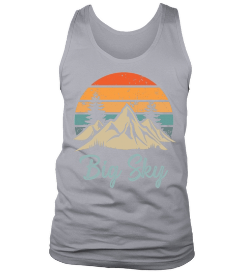 Big Sky Montana Retro Vintage Mountain Sunset Outd Tank Top Unisex