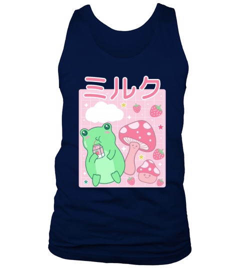 Kawaii Frog Japanese Cottagecore Mushroom Tank Top Unisex