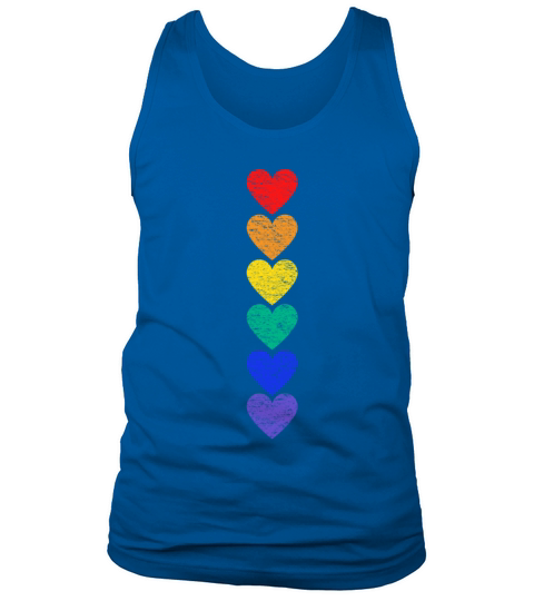 Pride Month - LGBTQ - Rainbow Hearts Tank Top Unisex