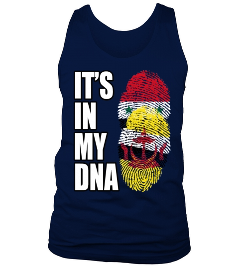 Syrian And Bruneian Vintage Heritage DNA Flag Tank Top Unisex