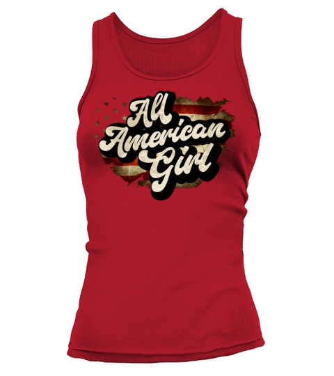 ALL AMERICAN GIRL VINTAGE 4T 4TH JULY AND FLAG DAY Tank top Woman