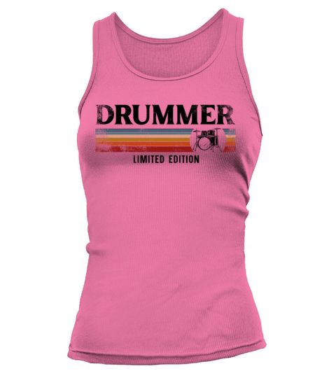 Drummer Drum Set Vintage Retro Tank top Woman