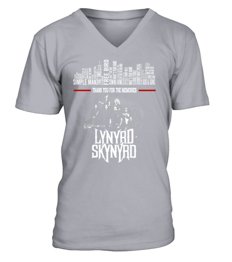 Lynyrd Skynyrd Simple Man Thank You For The Memories V-Neck T-shirt