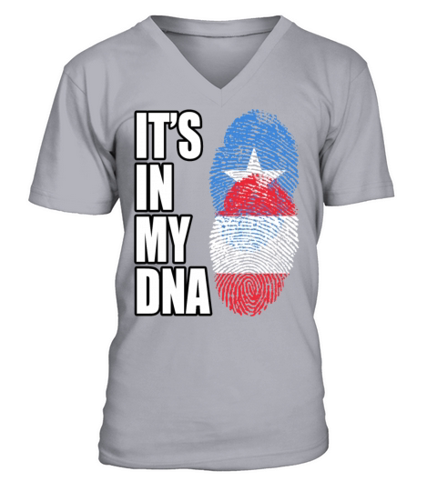 Somali And Austrian Vintage Heritage DNA Flag V-Neck T-shirt
