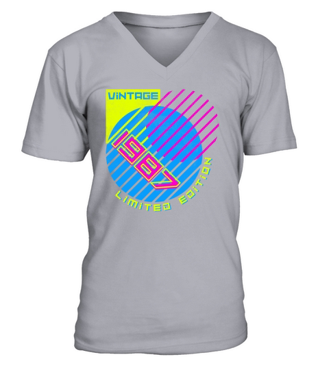 Vintage 1987 Vintage Retro Birthday V-Neck T-shirt