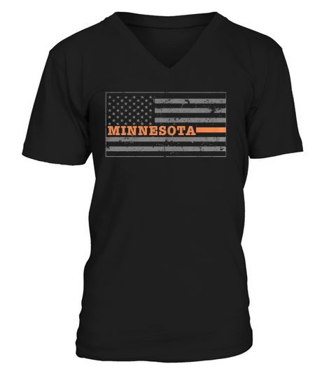 Vintage American Flag Minnesota V-Neck T-shirt