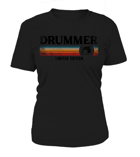 Drummer Drum Set Vintage Retro Women's T-Shirt