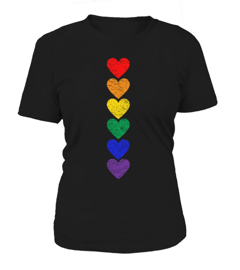Pride Month - LGBTQ - Rainbow Hearts Women's T-Shirt