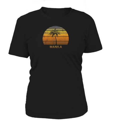 Retro Manila Philippines Vintage Sunset Beach Women's T-Shirt
