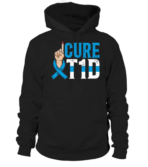 Cure T1D Diabetes Awareness Month Insulin Pancreas Hoodie Unisex