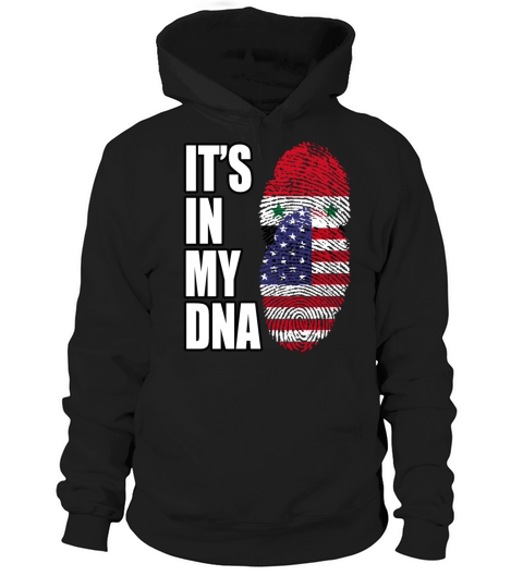 Syrian And American Vintage Heritage DNA Flag Hoodie Unisex
