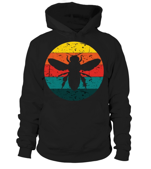Vintage Design Bumble Bee Retro Colors Bug Apparel Hoodie Unisex