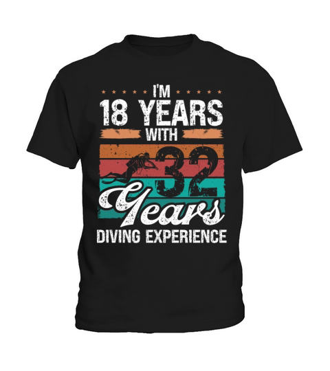 50 Year Old Scuba Diver 32 Years 50th Birthday Kids T-Shirt