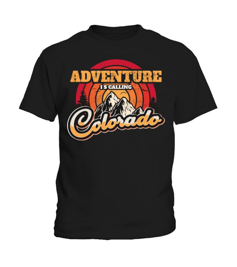 Colorado Retro Vintage Hiking Mountains Nature Kids T-Shirt