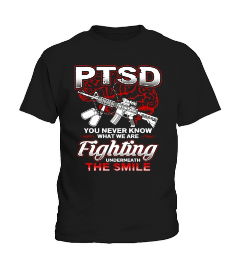 PTSD You Never Know What We Are Fighting Underneath The Smile - Coffee Mug (colored) Kids T-Shirt