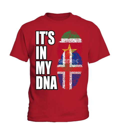Surinamese And Icelandic Vintage Heritage DNA Flag Kids T-Shirt