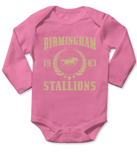 Birmingham Stallions USFL 1983 Football Long Sleeve Baby One-Piece