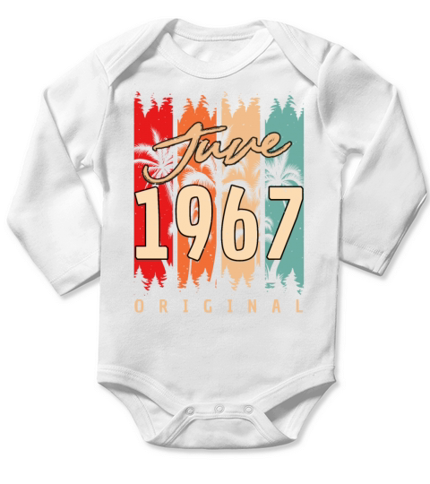 Building Year 1967 In June Long Sleeve Baby One-Piece