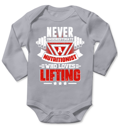 Never Underestimate Nutritionist Gym Workout Fitne Long Sleeve Baby One-Piece