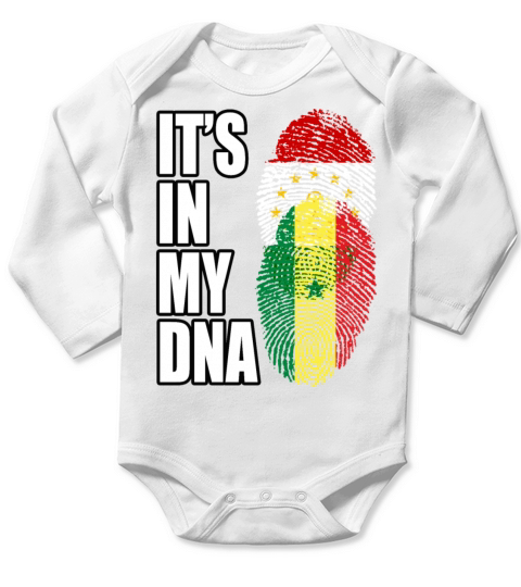 Tajikistani And Senegalese Vintage Heritage DNA Fl Long Sleeve Baby One-Piece