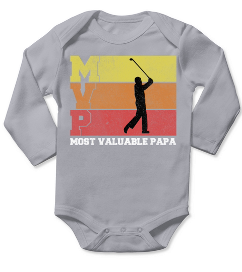 Vintage Golf Mvp Most Valuable Papa Gift For Dad 2020 Long Sleeve Baby One-Piece