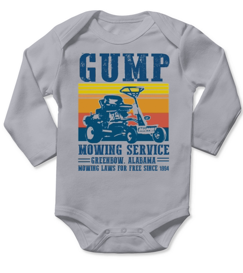 Vintage Gump mowing service Greenbow Alabama mowing laws for free since 1994 shirt Long Sleeve Baby One-Piece
