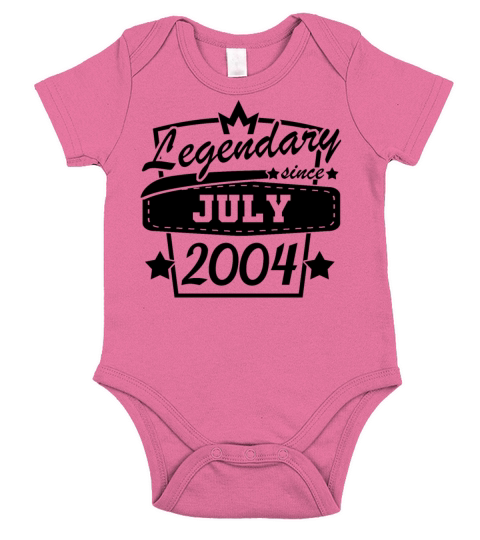 18th Birthday Sayings Boys Girls July 2004 Short Sleeve Baby One-Piece